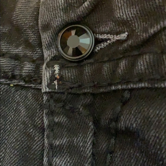 ROCK REVIVAL POLLY FLAIR BLACK SEQUIN JEANS 34 - Picture 6 of 10